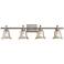 Possini Euro Varra 36 1/4" Wide Mercury Glass Bath Light