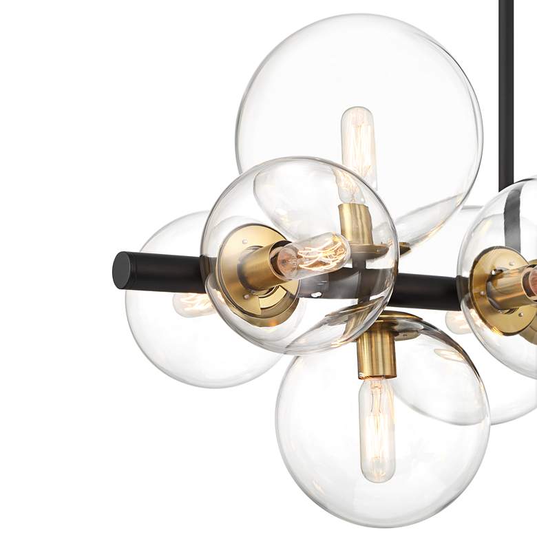 Image 4 Possini Euro Vasa 34" Black and Gold 12-Light Modern Island Chandelier more views