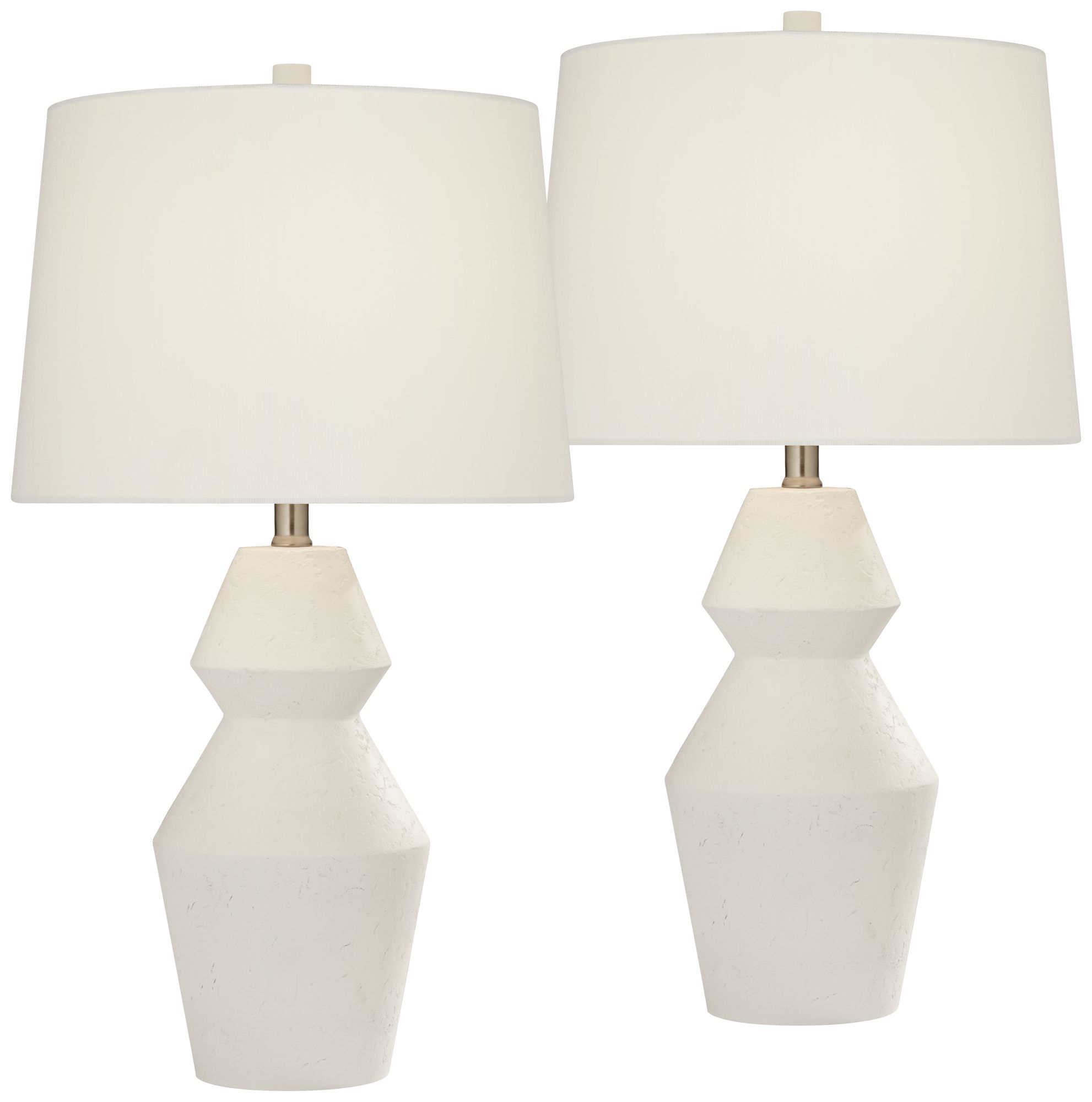 Image 2 Possini Euro Velas 26" Modern Gourd White Table Lamps Set of 2