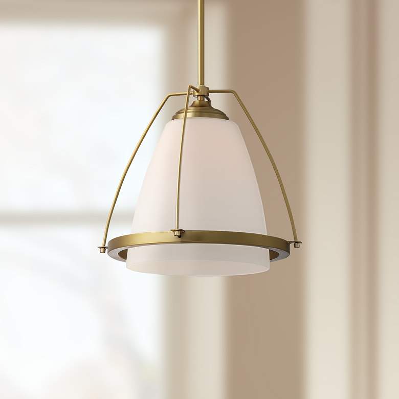 Image 1 Possini Euro Venetia 14" Wide Warm Brass Mini Pendant Light