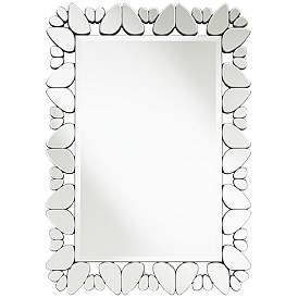Image2 of Possini Euro Veneto Cut Glass Pattern 28" x 40" Wall Mirror