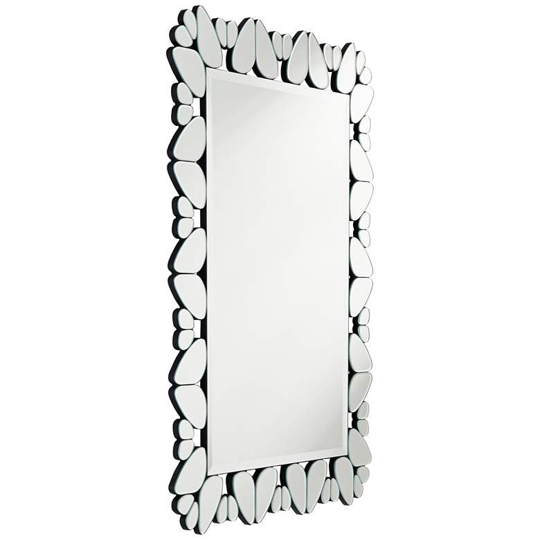 Image 6 Possini Euro Veneto Cut Glass Pattern 28" x 40" Wall Mirror more views