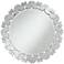 Possini Euro Veneto Cut Glass Pattern 32" Round Wall Mirror