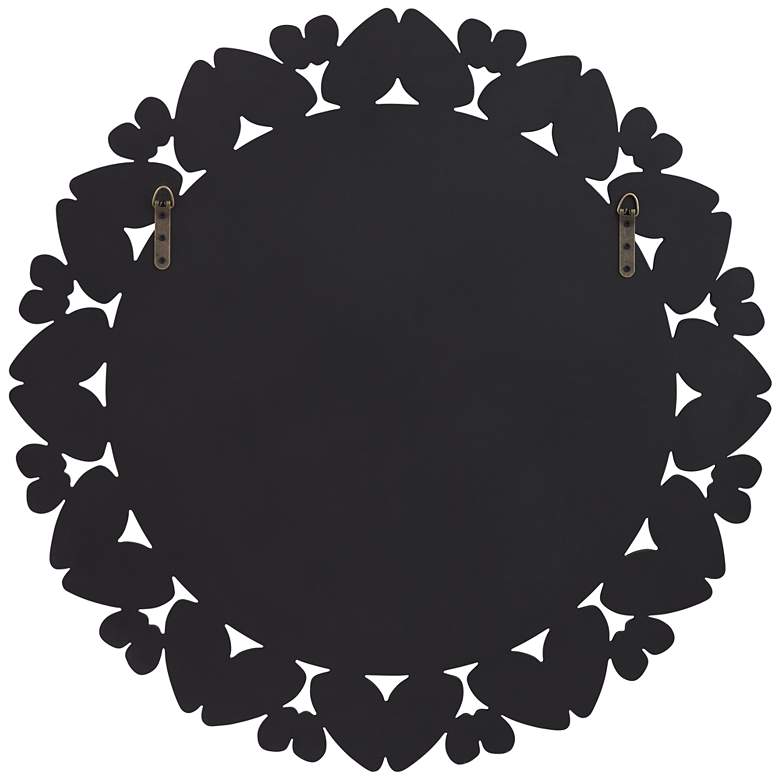 Image 6 Possini Euro Veneto Cut Glass Pattern 32" Round Wall Mirror more views