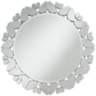 Possini Euro Veneto Cut Glass Pattern 32" Round Wall Mirror