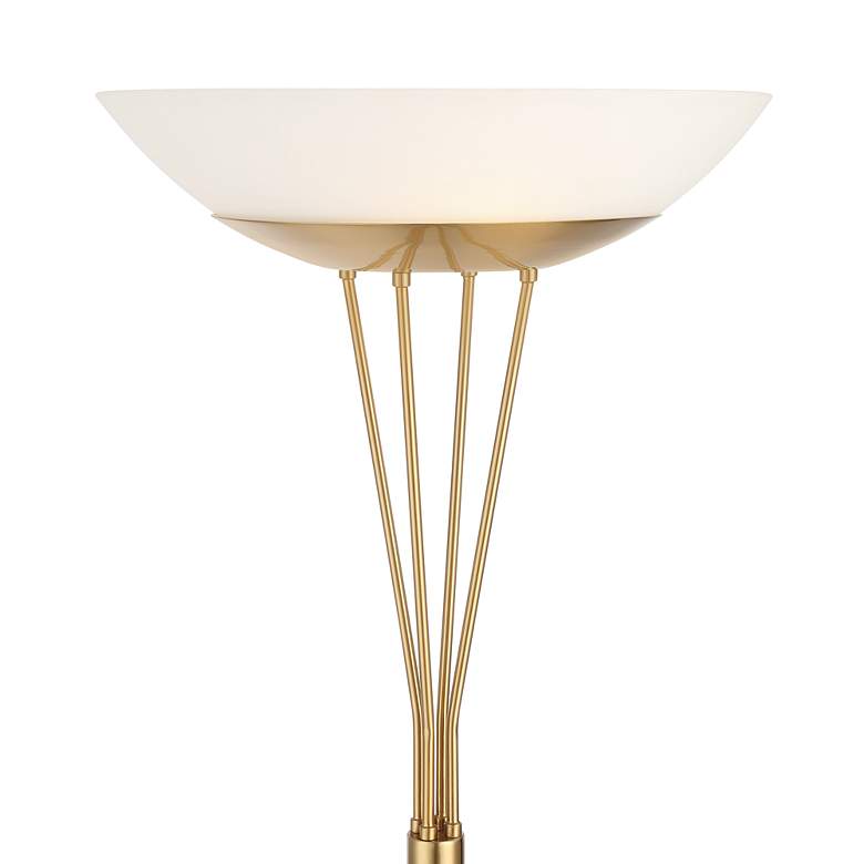 Image 3 Possini Euro Ventura 75" Brass Light Blaster Torchiere Floor Lamp more views