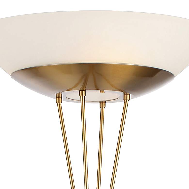 Image 4 Possini Euro Ventura 75" Brass Light Blaster Torchiere Floor Lamp more views