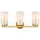 Possini Euro Vera 23" Wide Warm Brass 3-Light Bath Light