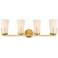 Possini Euro Vera 32 1/4" Wide Warm Brass 4-Light Bath Light