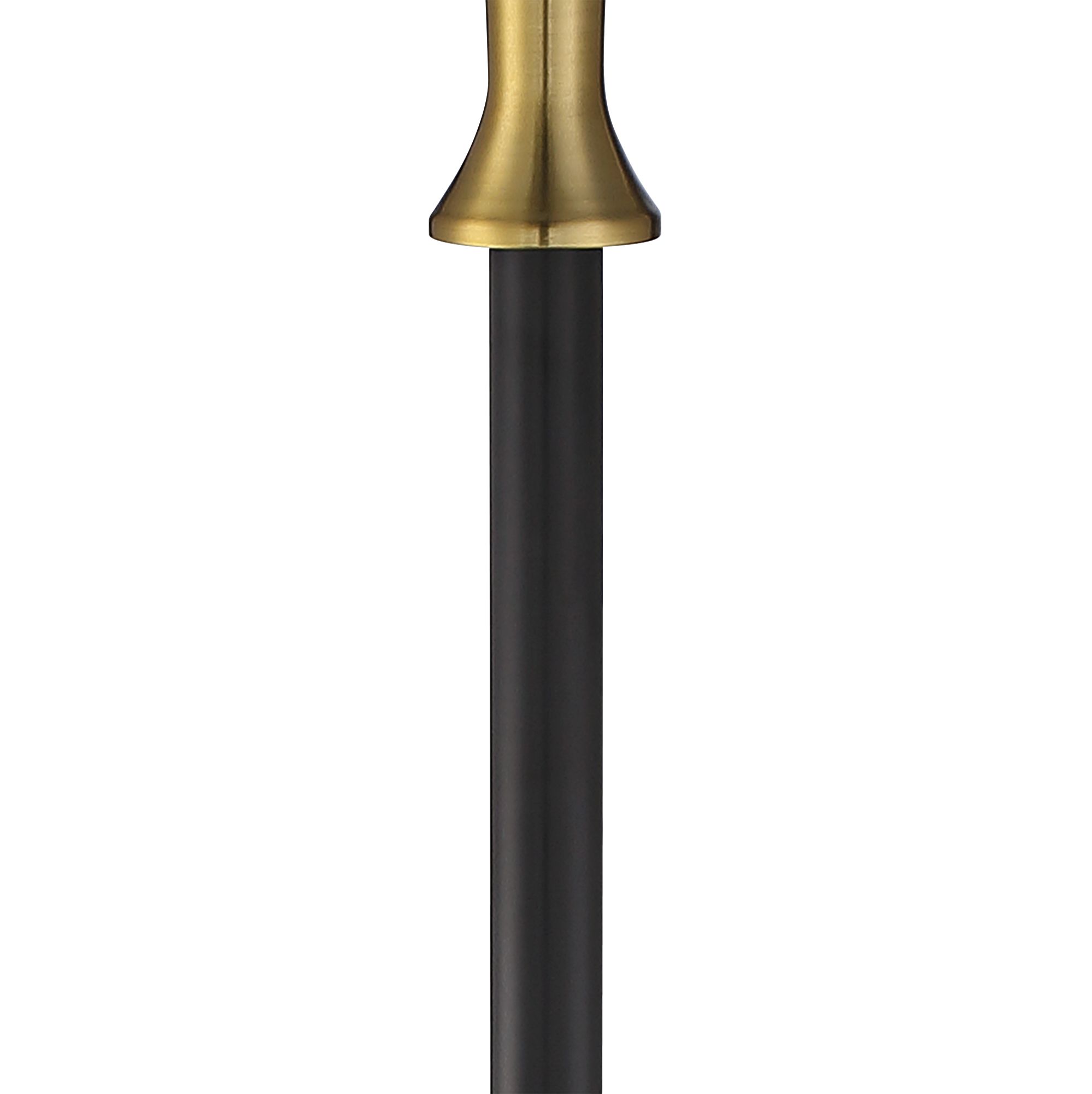 Image 3 Possini Euro Verdugo Black and Brass Torchiere Floor Lamp with Black Riser more views