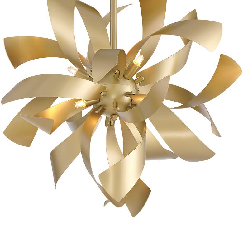 Image 3 Possini Euro Verity 22" 6-Light LED Modern Gold Twisted Ceiling Light more views