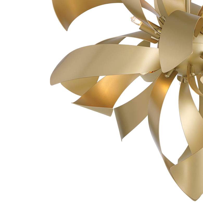 Image 4 Possini Euro Verity 22" 6-Light LED Modern Gold Twisted Ceiling Light more views