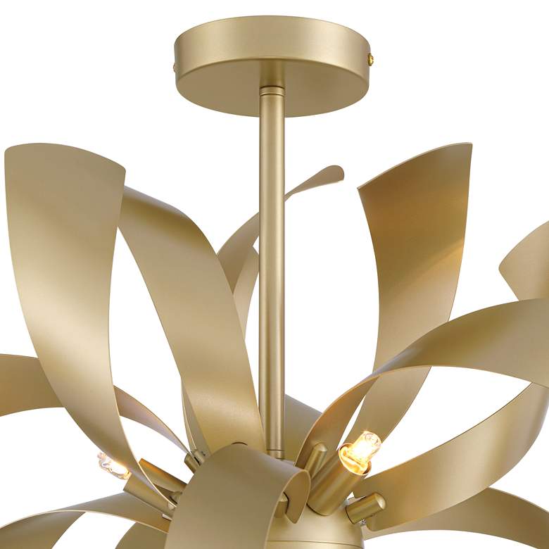 Image 5 Possini Euro Verity 22" 6-Light LED Modern Gold Twisted Ceiling Light more views