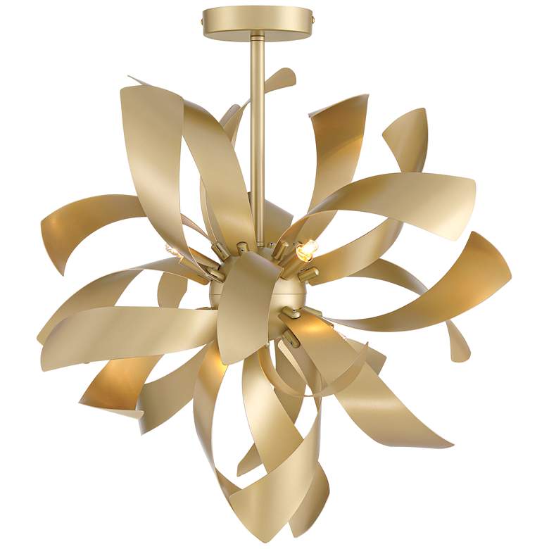 Image 6 Possini Euro Verity 22" 6-Light LED Modern Gold Twisted Ceiling Light more views
