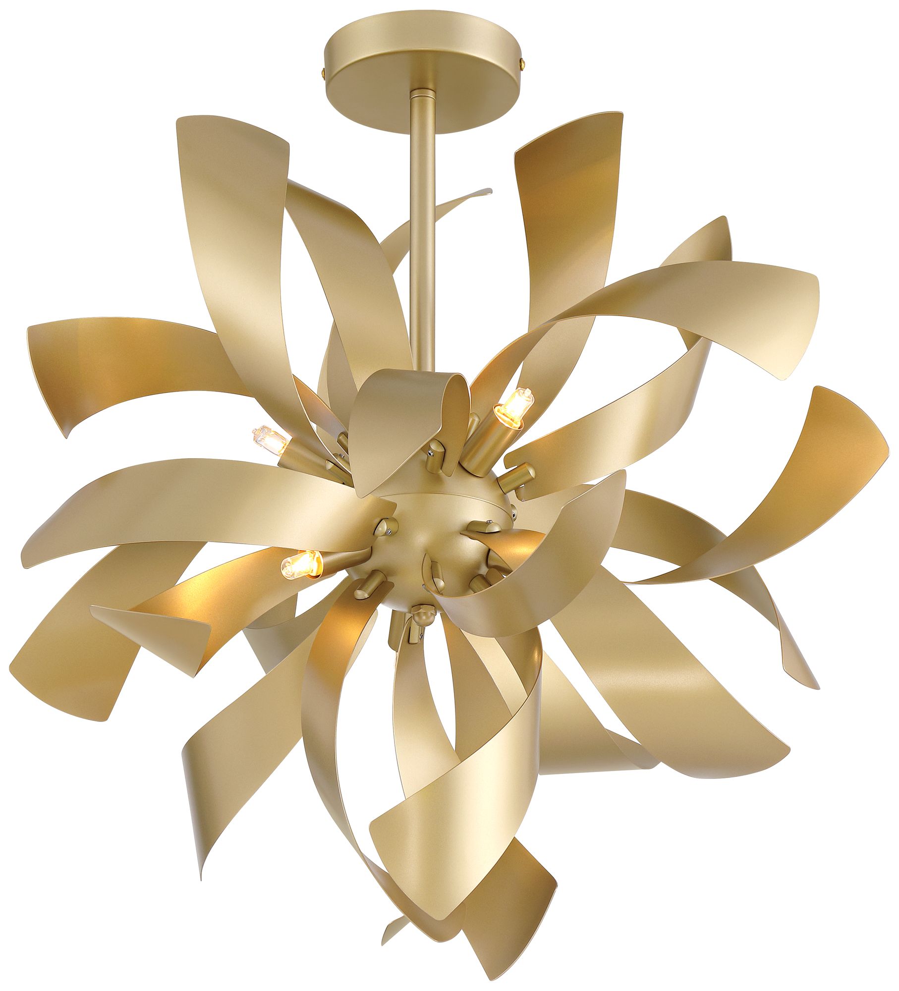 Watch A Video About the Verity Gold 6 Light LED Twisted Ceiling Light