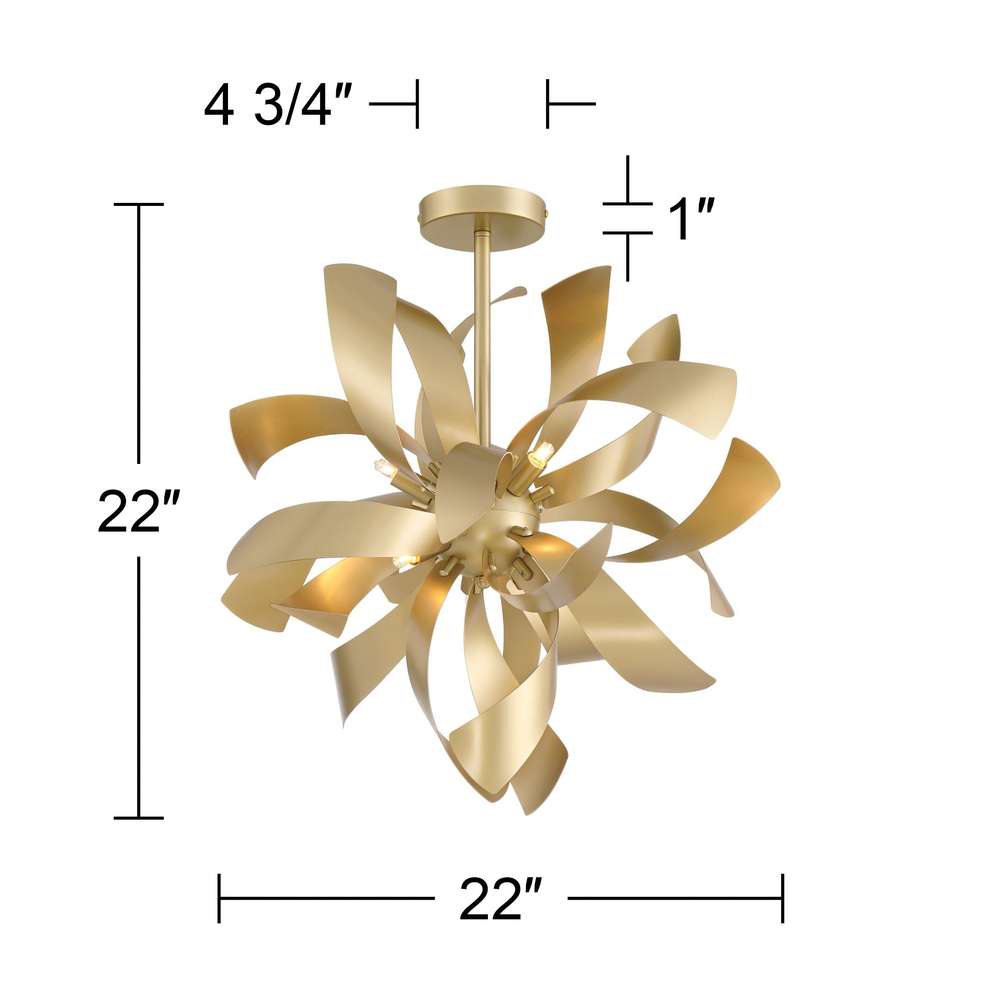 Watch A Video About the Verity Gold 6 Light LED Twisted Ceiling Light