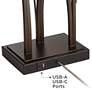 Possini Euro Verity 29" Bronze Reed Dual USB Table Lamp