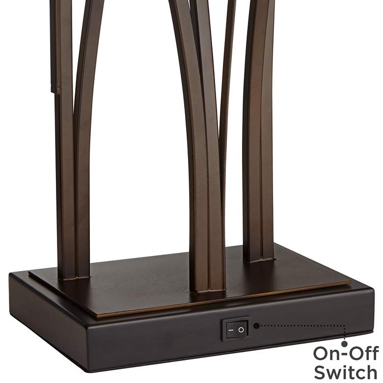 Image 6 Possini Euro Verity 29" Bronze Reed Dual USB Table Lamp more views