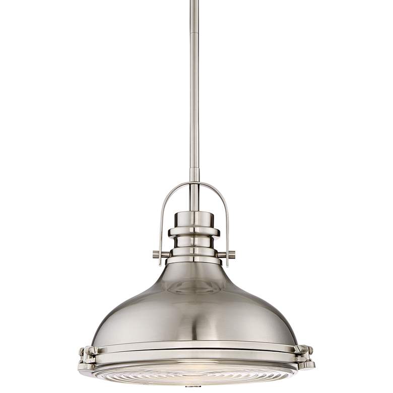 Image 2 Possini Euro Verndale 11 1/2 inch Brushed Nickel Industrial Mini Pendant