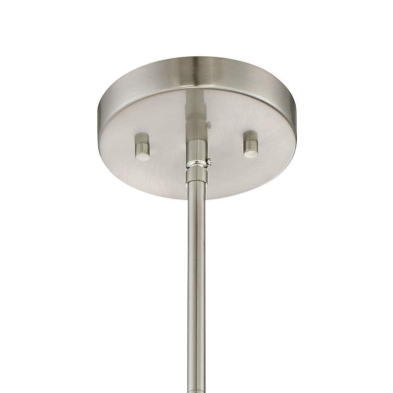 Image 5 Possini Euro Verndale 11 1/2" Brushed Nickel Industrial Mini Pendant more views