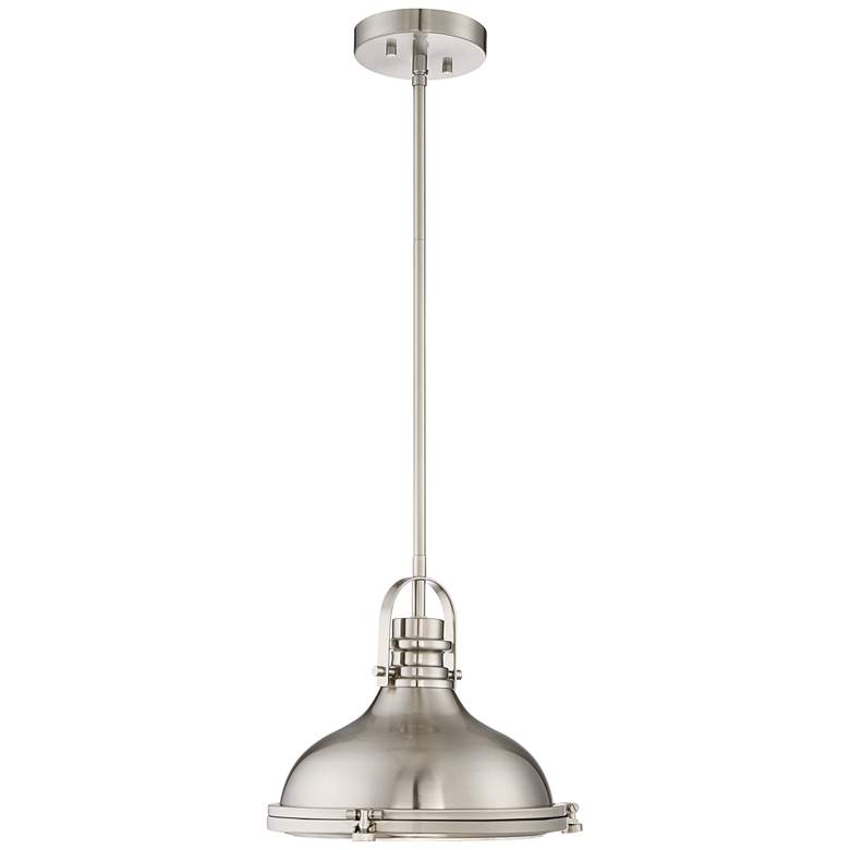 Image 6 Possini Euro Verndale 11 1/2 inch Brushed Nickel Industrial Mini Pendant more views