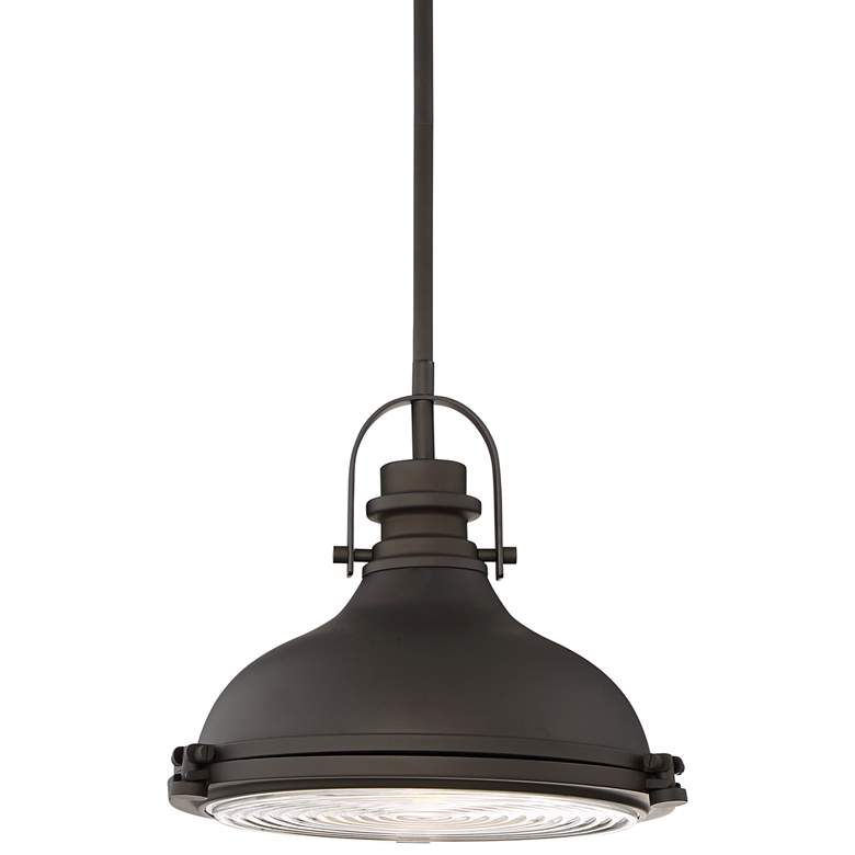 Image 2 Possini Euro Verndale 11 1/2" Wide Bronze Industrial Mini Pendant
