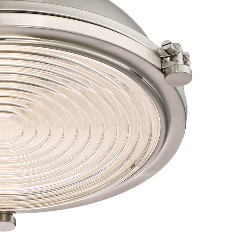 Image 3 Possini Euro Verndale 11 3/4 inch Brushed Nickel Industrial Ceiling Light more views
