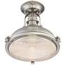 Possini Euro Verndale 11 3/4" Brushed Nickel Industrial Ceiling Light