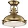 Possini Euro Verndale 11 3/4" Wide Antique Brass Dome Ceiling Light