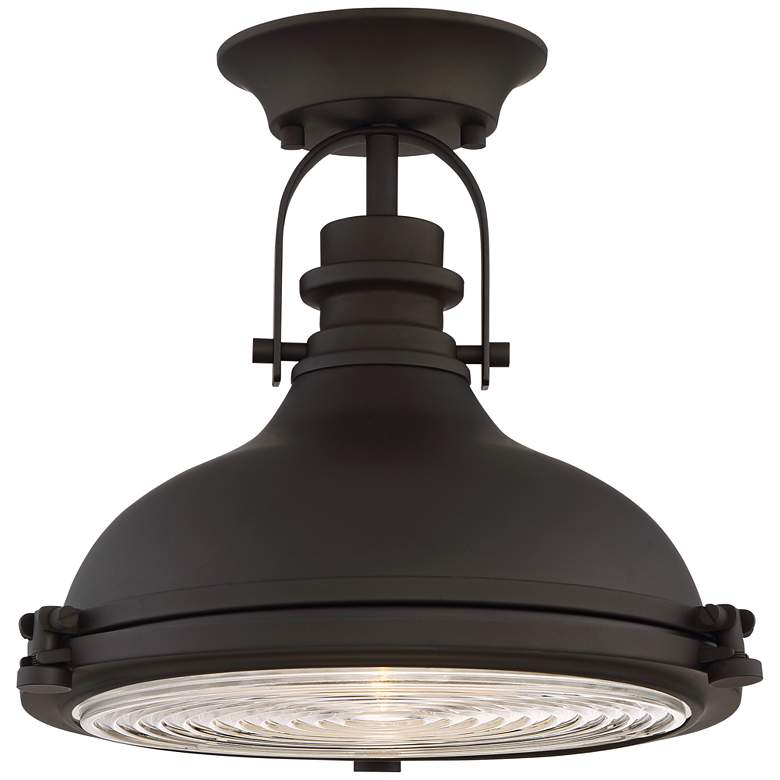 Image 5 Possini Euro Verndale 11 3/4" Wide Bronze Industrial Ceiling Light more views