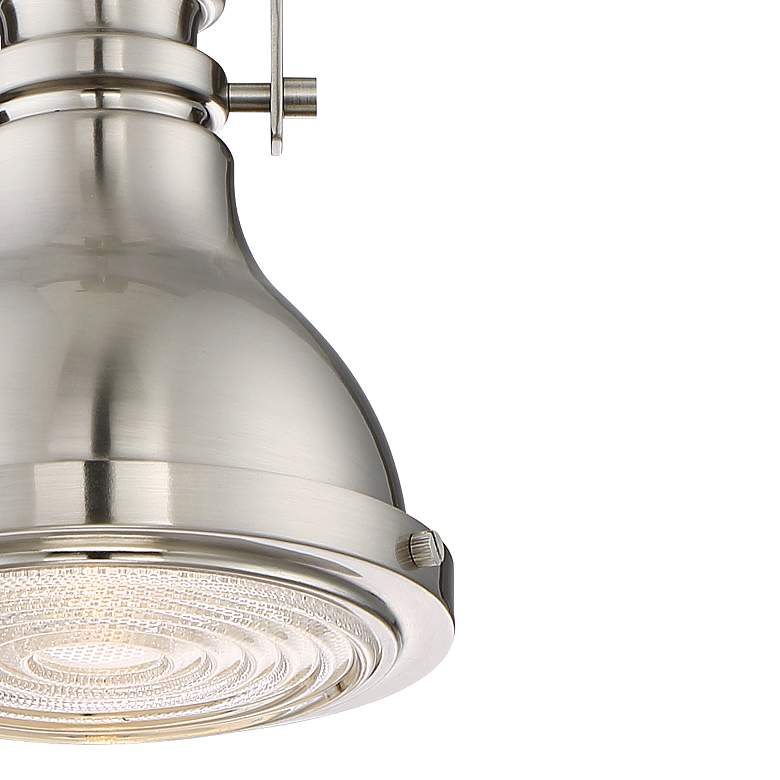 Image 3 Possini Euro Verndale 6 1/2 inch Brushed Nickel Industrial Mini Pendant more views