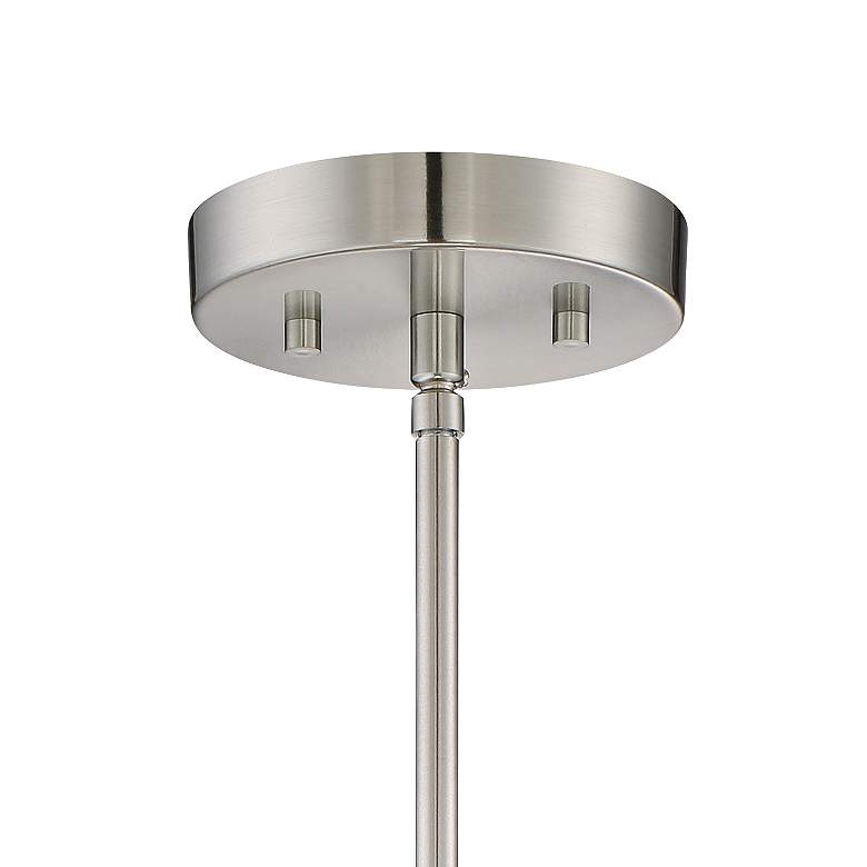 Image 4 Possini Euro Verndale 6 1/2" Brushed Nickel Industrial Mini Pendant more views