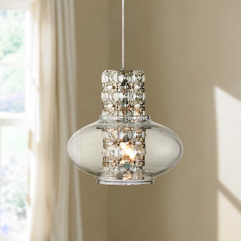 Image 1 Possini Euro Vidrio 5 1/2" Wide Modern Crystal Mini Pendant