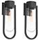Possini Euro Villa Lane 18 1/2" High Sand Black Wall Sconce Set of 2