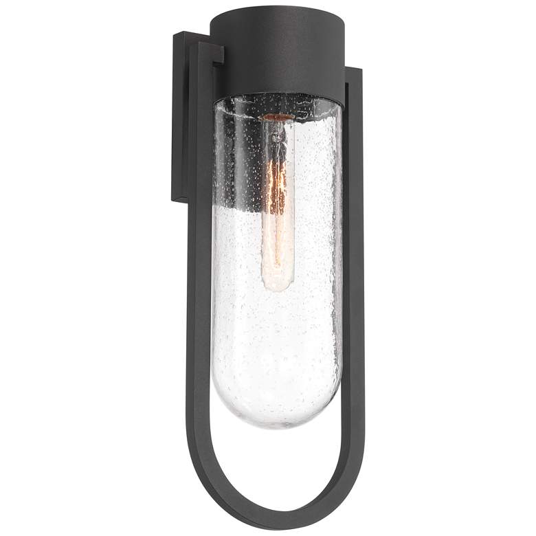 Image 2 Possini Euro Villa Lane 18 1/2" High Sand Black Wall Sconce