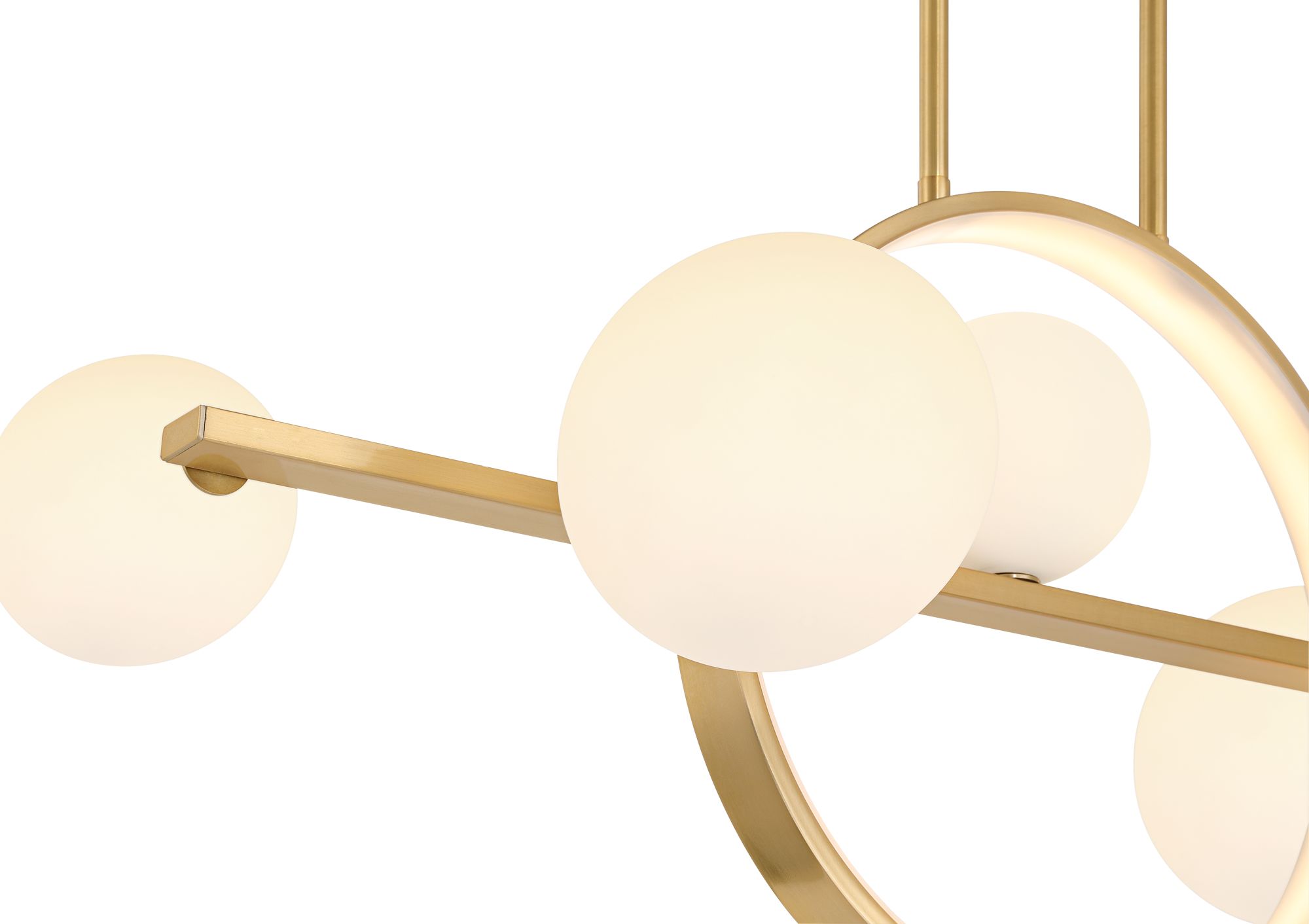 Image 4 Possini Euro Villani 38 1/2"W Soft Gold Linear 5-Light LED Chandelier more views