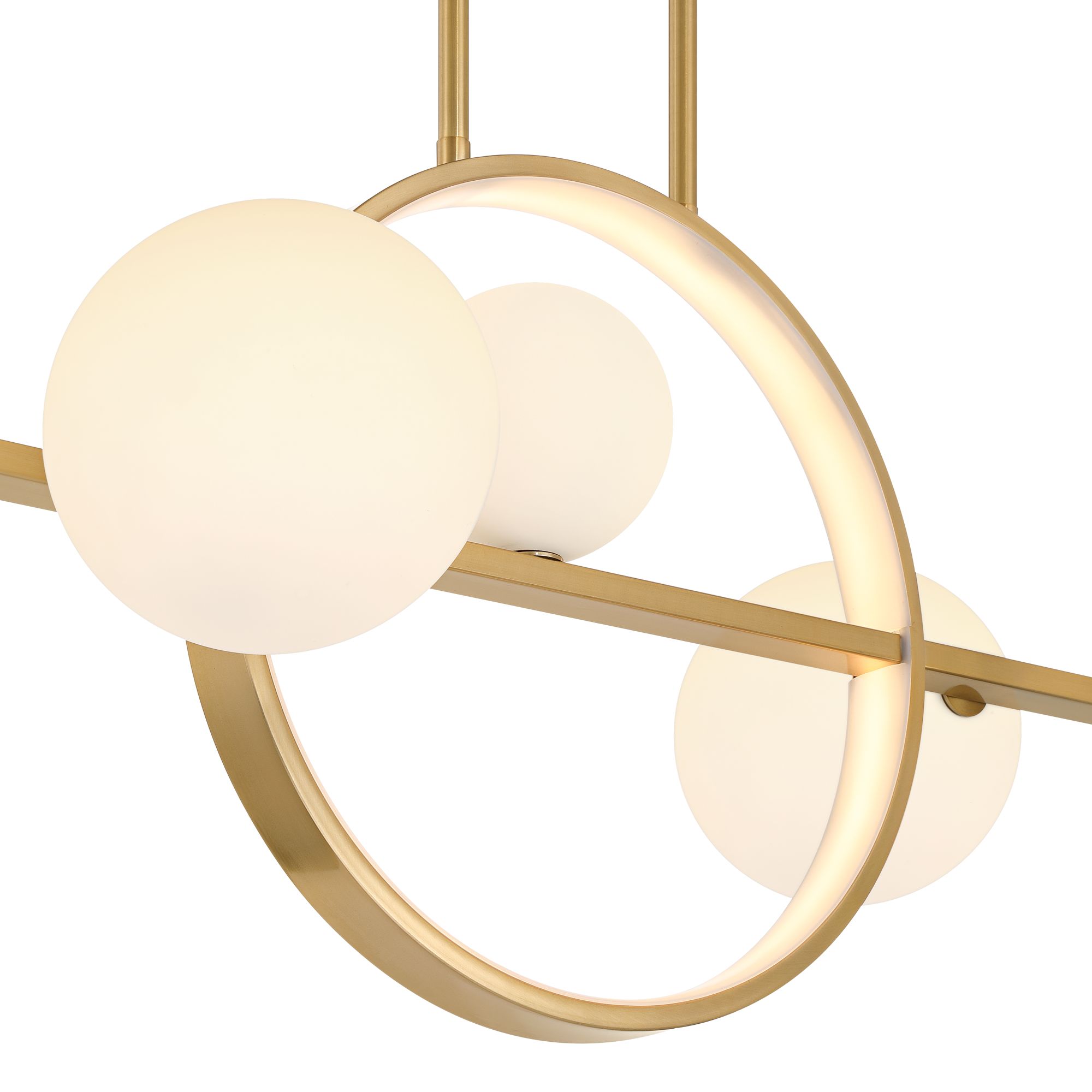Image 5 Possini Euro Villani 38 1/2"W Soft Gold Linear 5-Light LED Chandelier more views