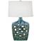 Possini Euro Vincent Ceramic Table Lamp with LED Night Light