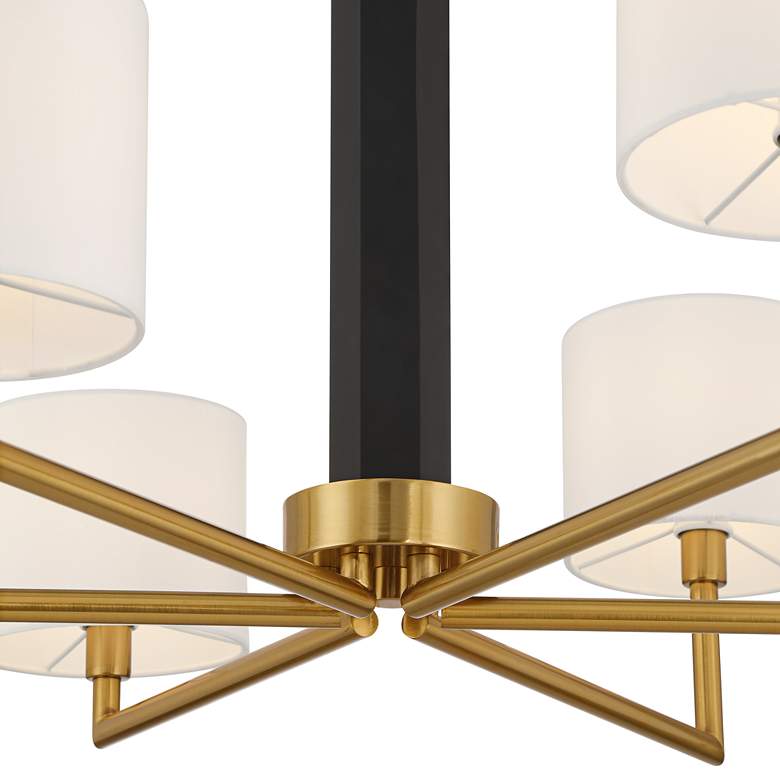 Image 4 Possini Euro Virginia 32" Wide Gold and Matte Black 6-Light Chandelier more views