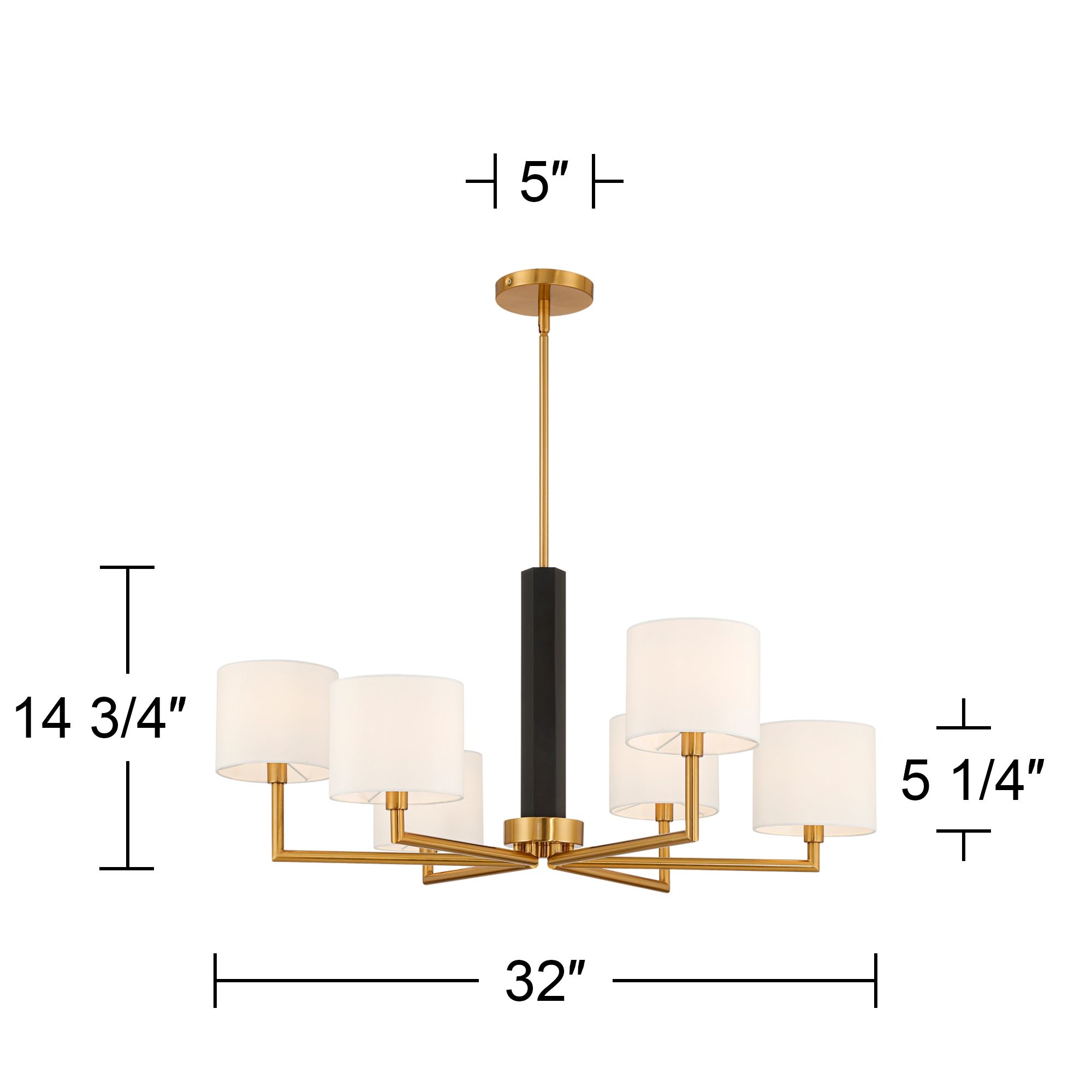 Watch A Video About the Virginia Gold and Matte Black 6 Light Chandelier