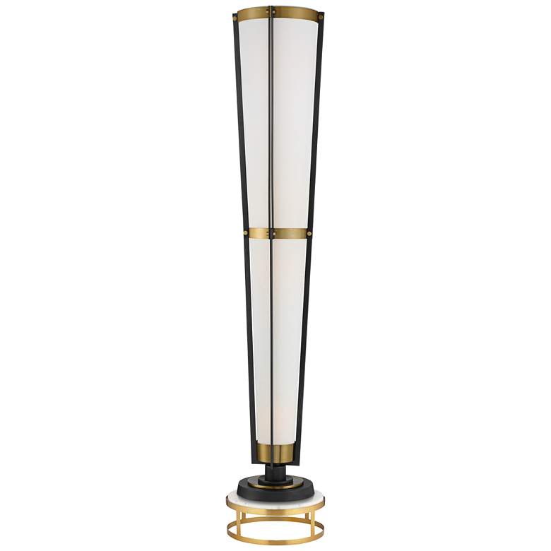 Image 1 Possini Euro Vista Cone 4-Light Torchiere Floor Lamp with Riser