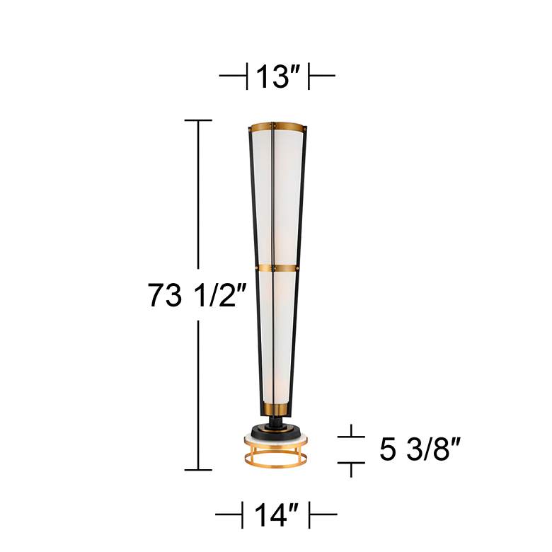 Image 6 Possini Euro Vista Cone 4-Light Torchiere Floor Lamp with Riser more views