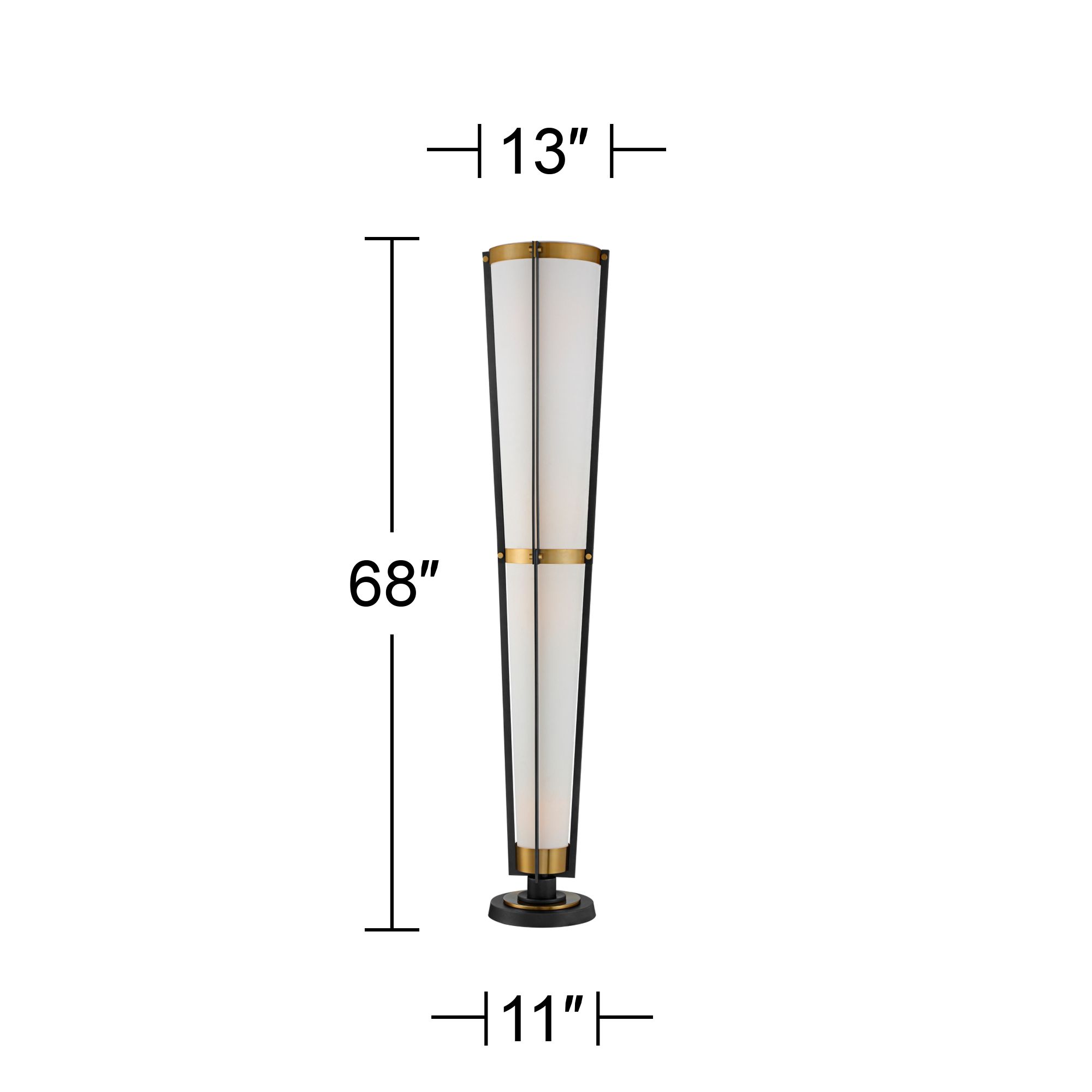 Possini Euro Vista Cone 68" 4-Light Modern Torchiere Floor Lamp Image 7