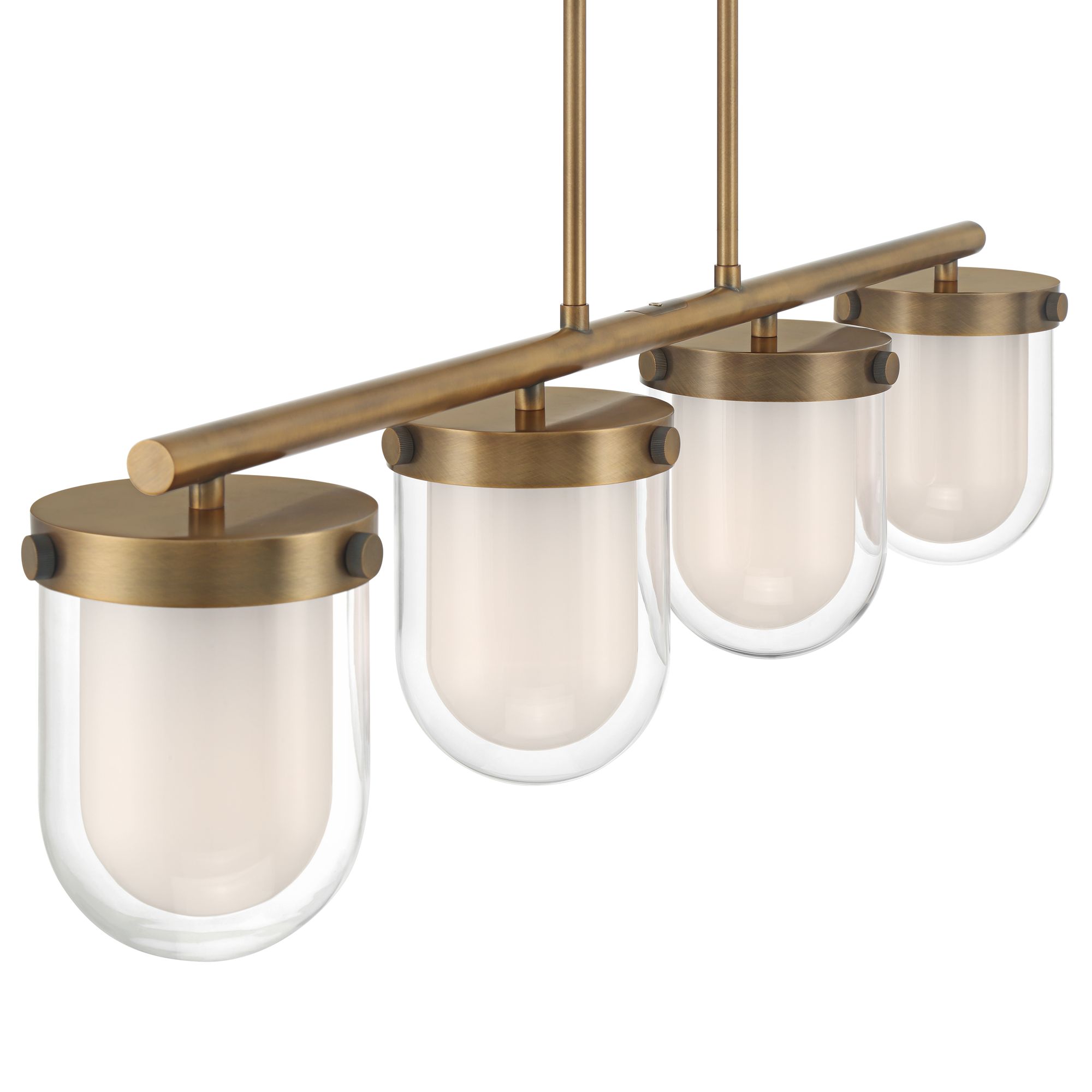 Image 3 Possini Euro Vittorio 42 1/4"W Aged Brass 4-Light Modern Island Light more views
