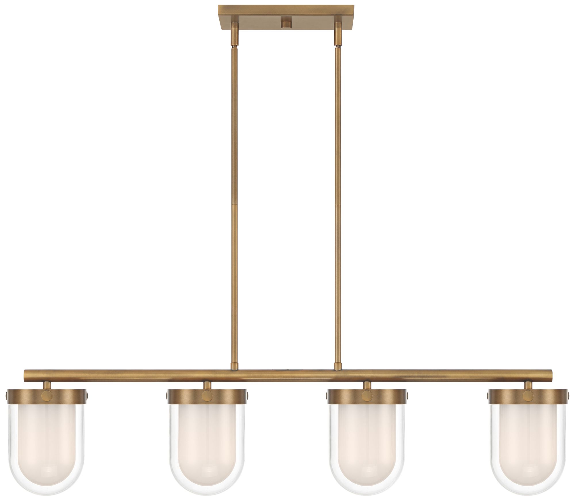 Image 6 Possini Euro Vittorio 42 1/4"W Aged Brass 4-Light Modern Island Light more views