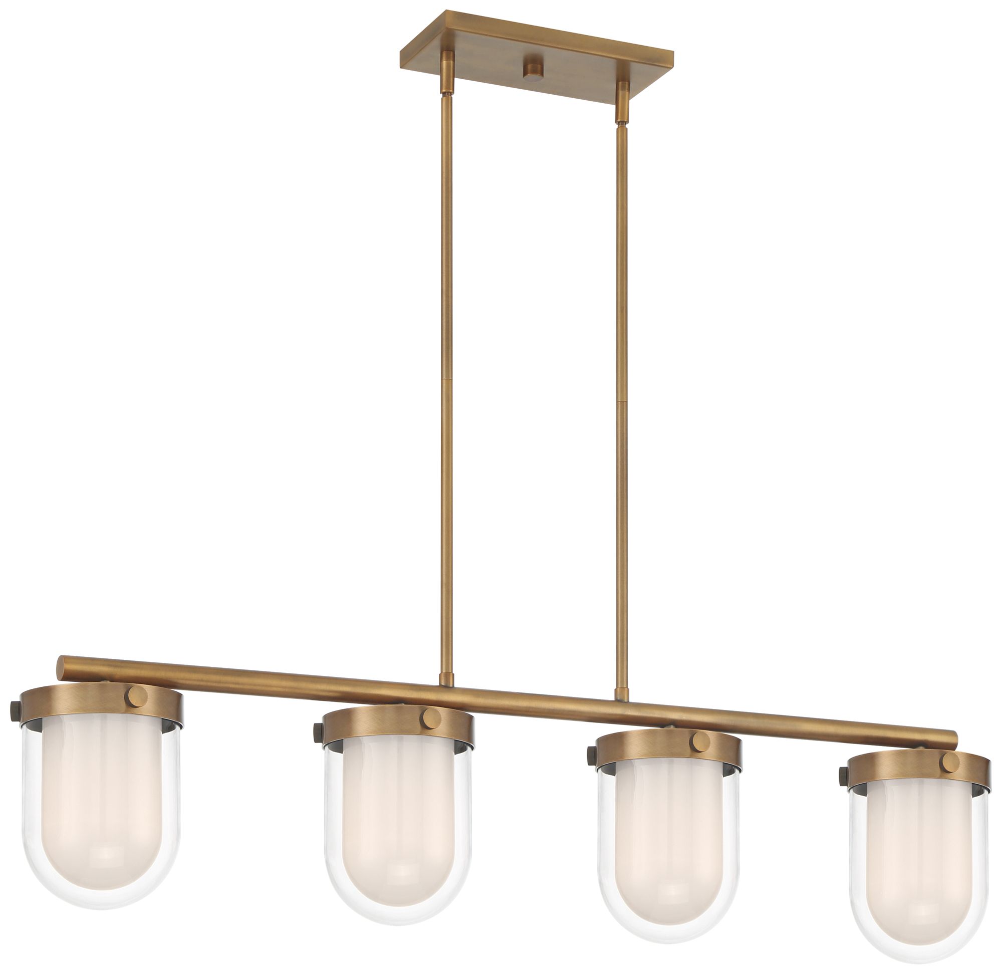 Image 7 Possini Euro Vittorio 42 1/4"W Aged Brass 4-Light Modern Island Light more views