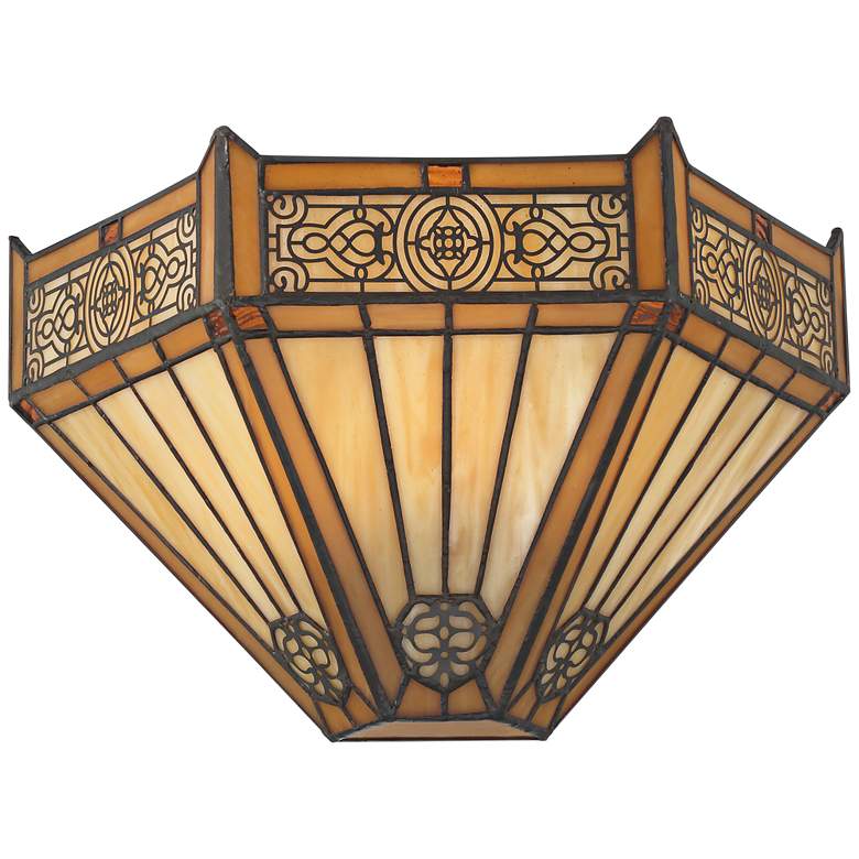 Image 1 Possini Euro Vitus 7 1/2" High Stained Glass Wall Sconce