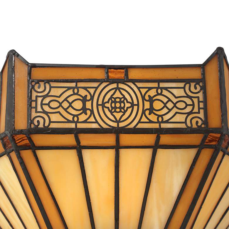 Image 2 Possini Euro Vitus 7 1/2" High Stained Glass Wall Sconce more views