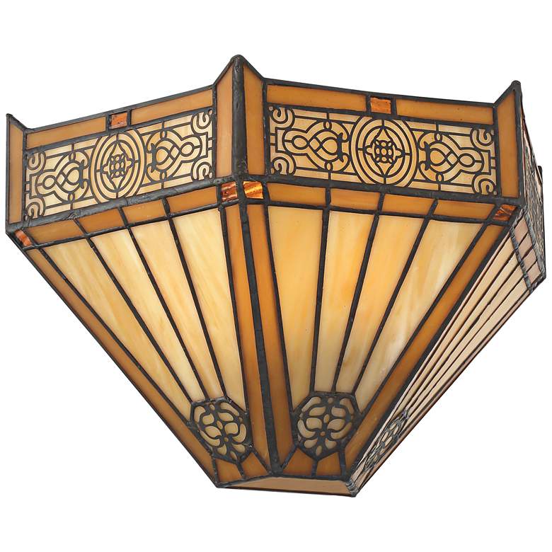 Image 5 Possini Euro Vitus 7 1/2" High Stained Glass Wall Sconce more views