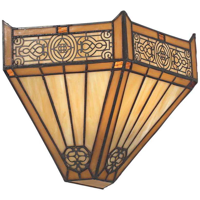 Image 6 Possini Euro Vitus 7 1/2" High Stained Glass Wall Sconce more views